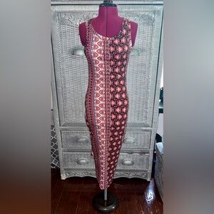 Ultra Flirt Gray and Pink Patterned Dress